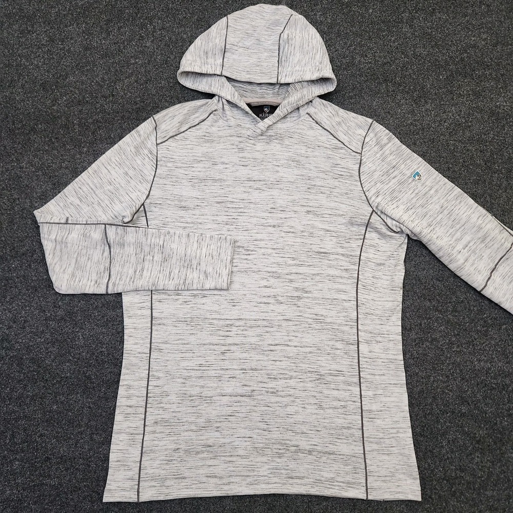 Kuhl Mens Medium Alloy Hoodie Cloud Gray Heathered Performance Sweatshirt